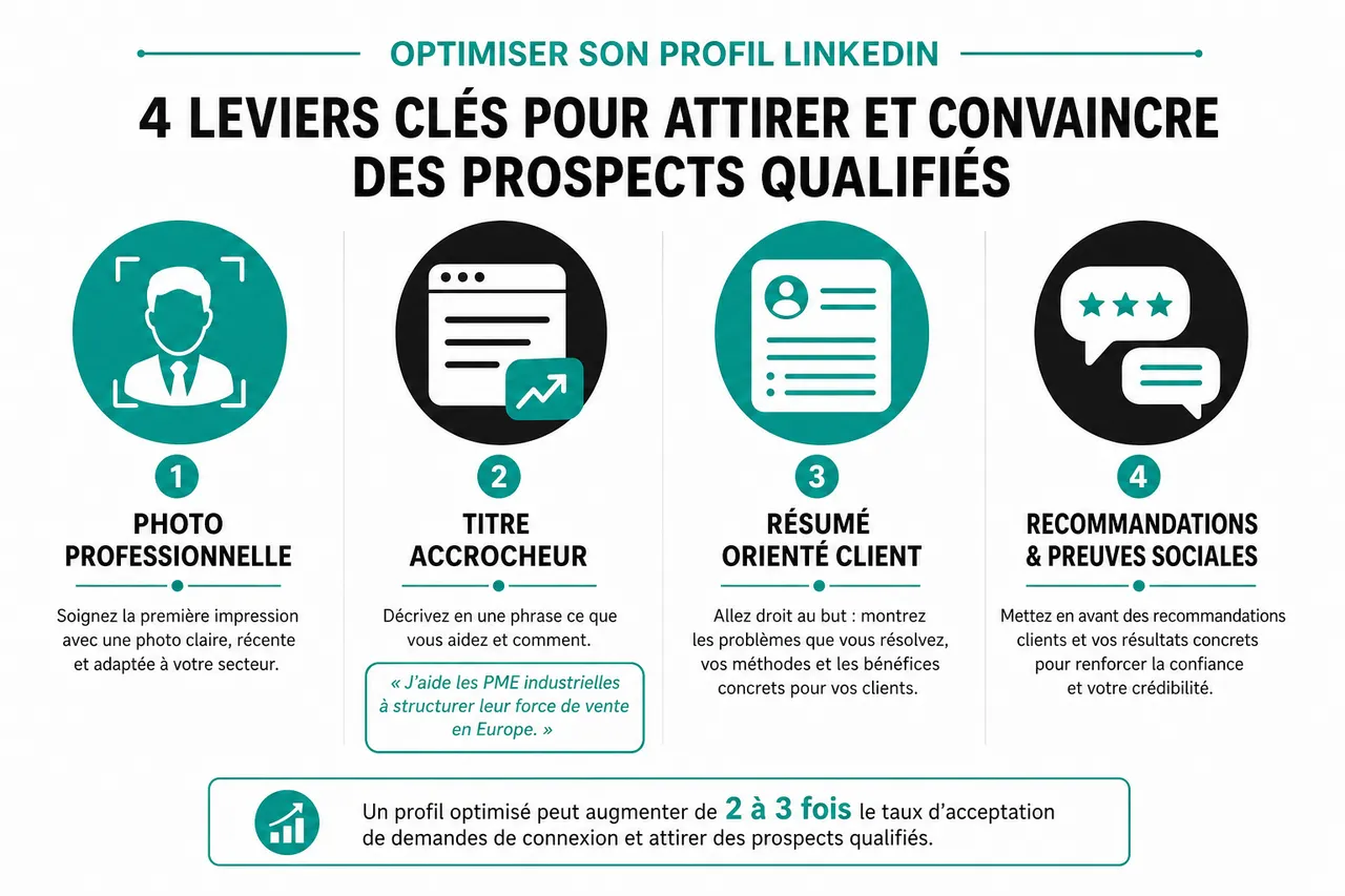 LinkedIn et prospection B2B avec des messages et des profils qui convertissent vraiment , Optimiser son profil LinkedIn pour attirer et convaincre des prospects qualifiés