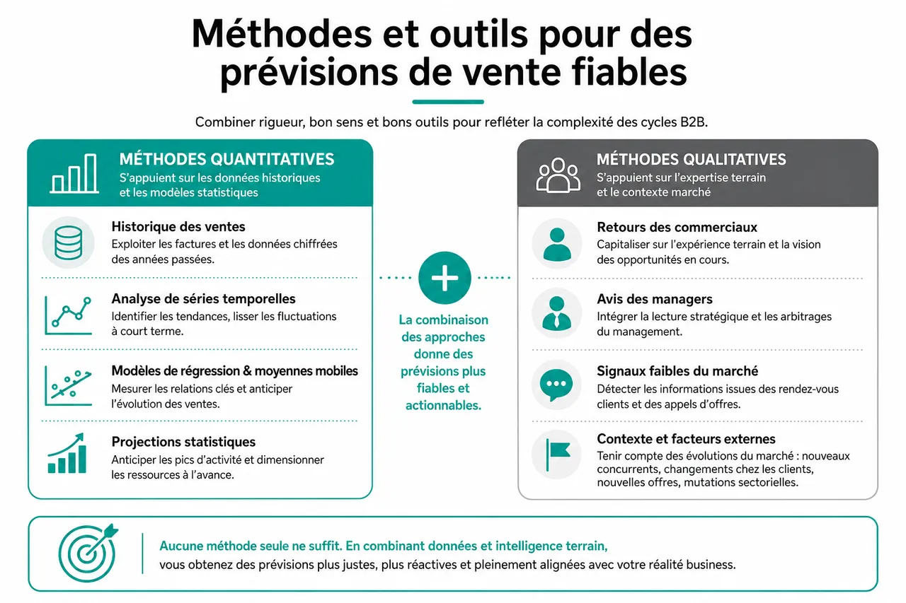 Prévisions de vente en B2B, comment fiabiliser votre pipeline sans surcharger vos commerciaux de reporting , Méthodes et outils pour des prévisions de vente fiables