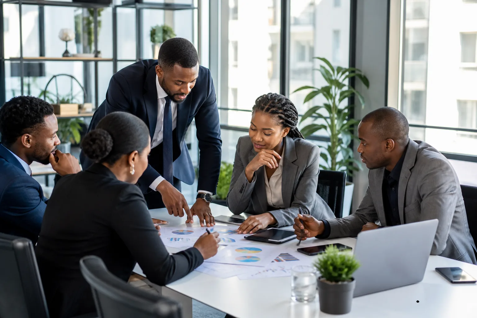 Équipe de professionnels gérant grands comptes B2B efficacement