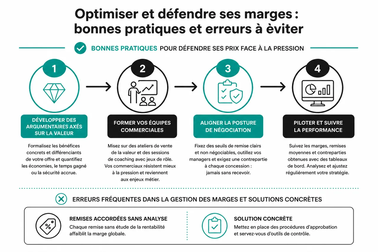Prix et marges en B2B, 5 leviers pour défendre votre valeur sans brader vos offres , Optimiser et défendre ses marges: bonnes pratiques et erreurs à éviter
