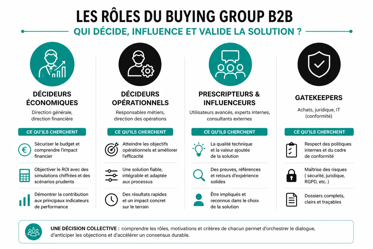 Vente complexe en B2B, comment naviguer dans les buying groups et accélérer la décision , Cartographie et compréhension des groupes d’achat B2B