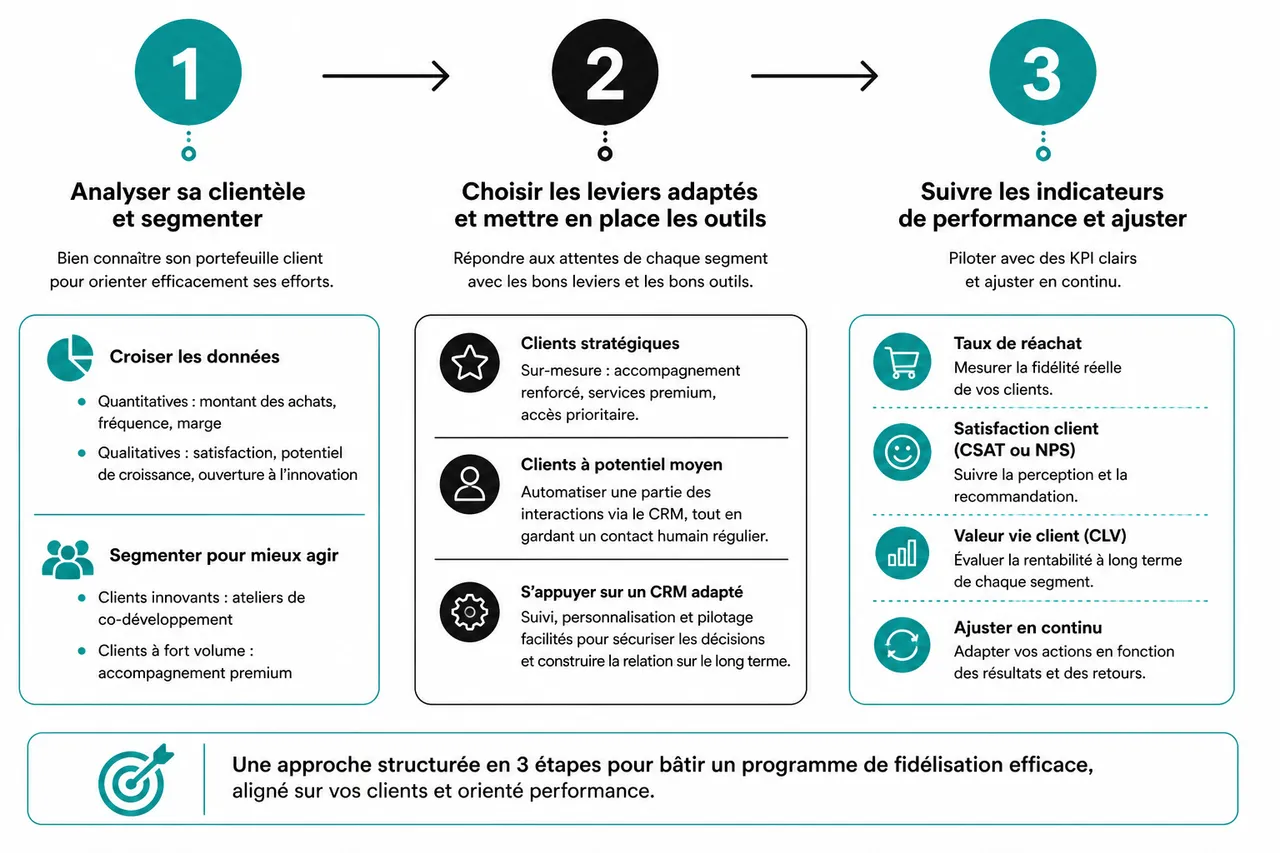 Fidélisation client: les leviers qui comptent vraiment après la première vente , Guide pratique: comment structurer un programme de fidélisation efficace