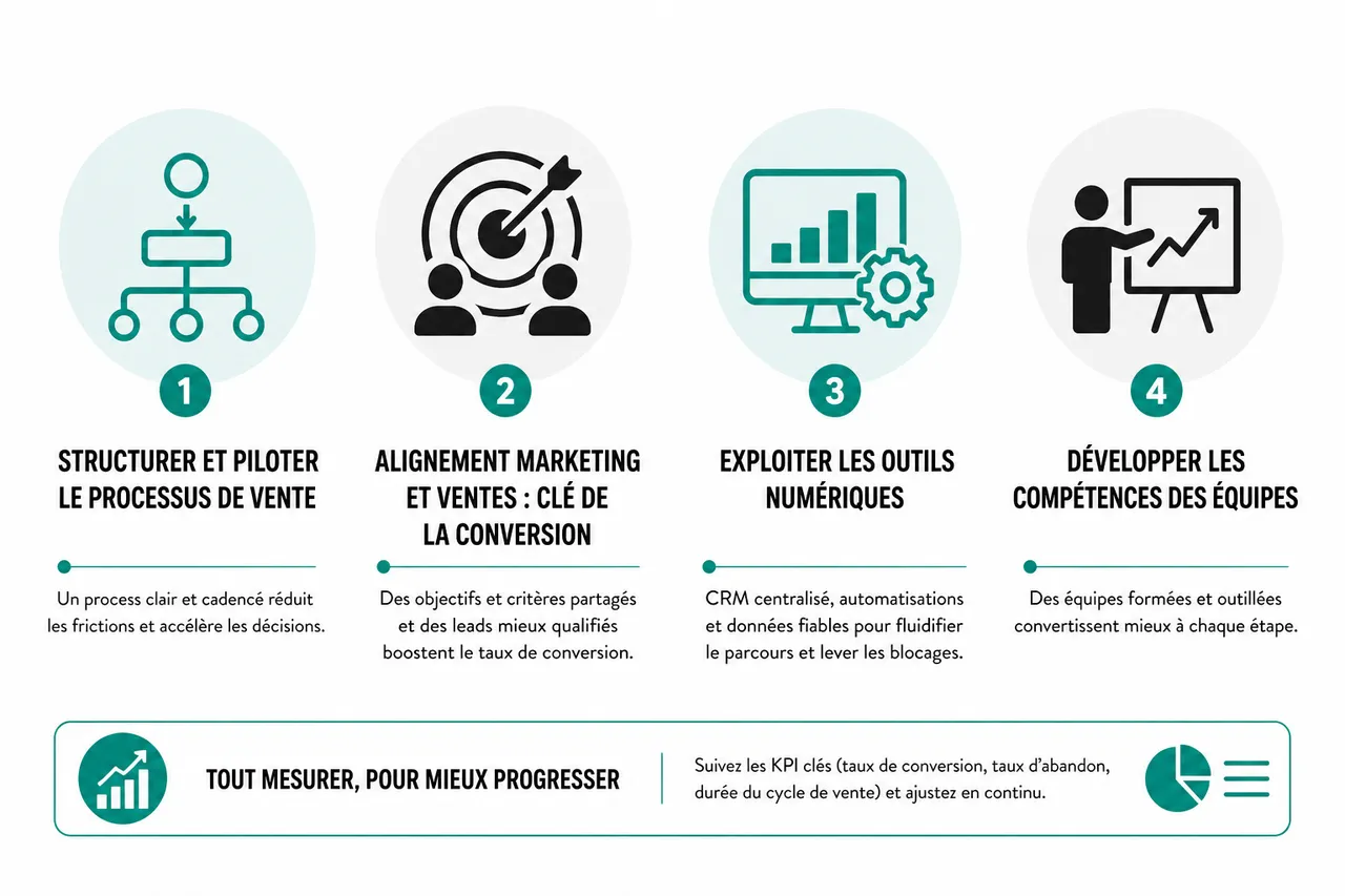 Ce qui améliore vraiment le taux de conversion en 2026 et ce qui le freine , Stratégies concrètes pour améliorer le taux de conversion B2B en 2026