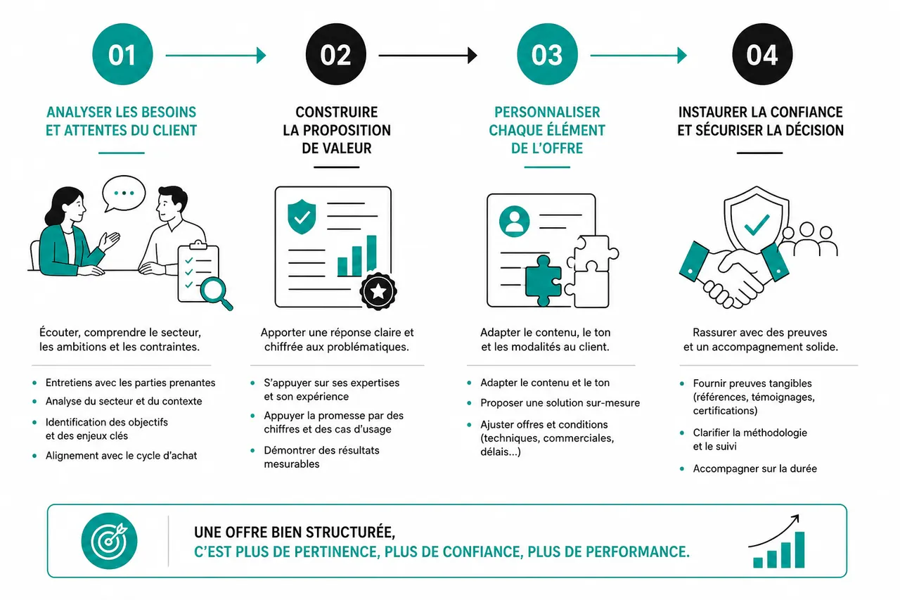 Comment analyser et créer une offre commerciale adaptée aux besoins en B2B , Comment structurer une offre commerciale performante?