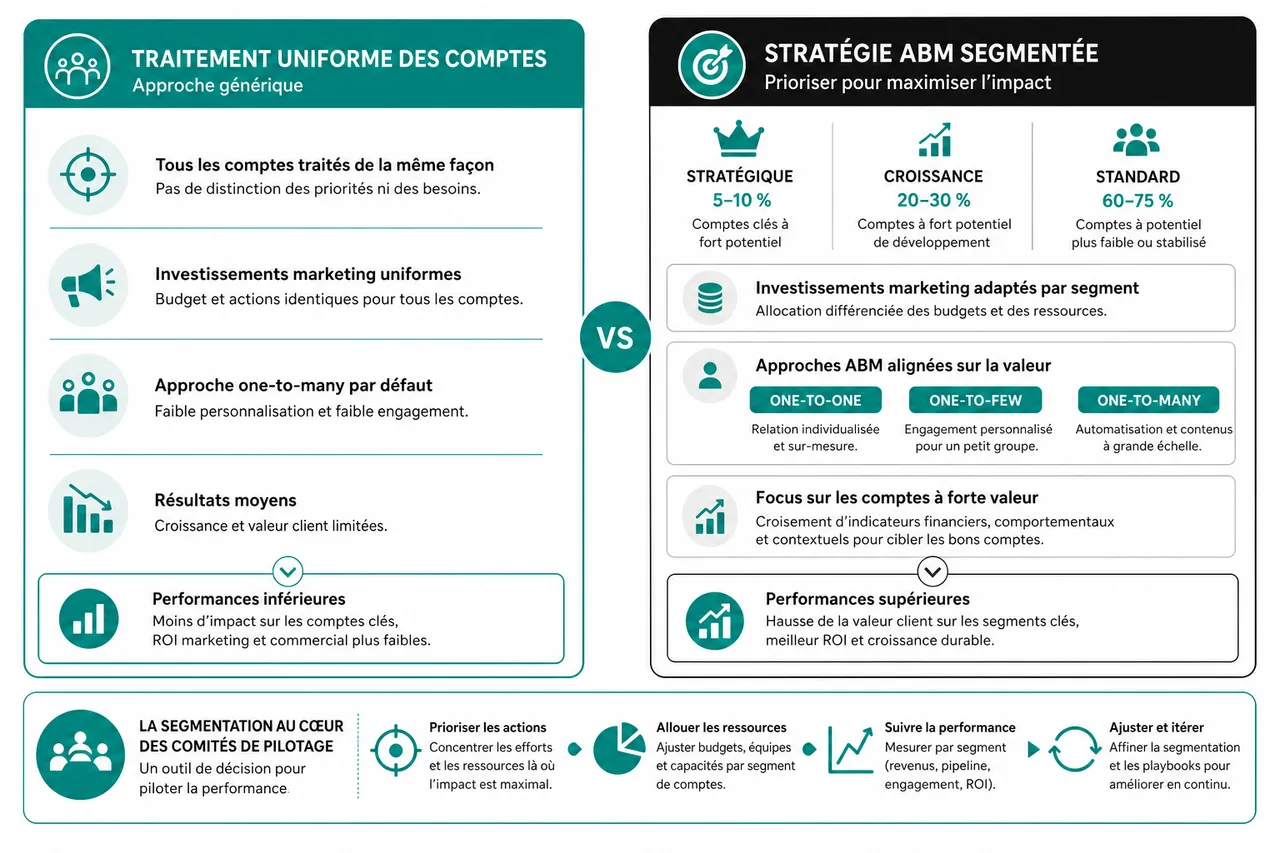 Comment segmenter efficacement vos comptes clients en B2B pour prioriser vos efforts , Intégrer la segmentation dans vos stratégies ABM et vos décisions de pilotage