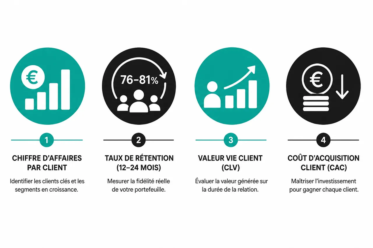 Les signaux qui révèlent où investir grâce à l’analyse de portefeuille clients en B2B , Indicateurs clés et signaux à surveiller