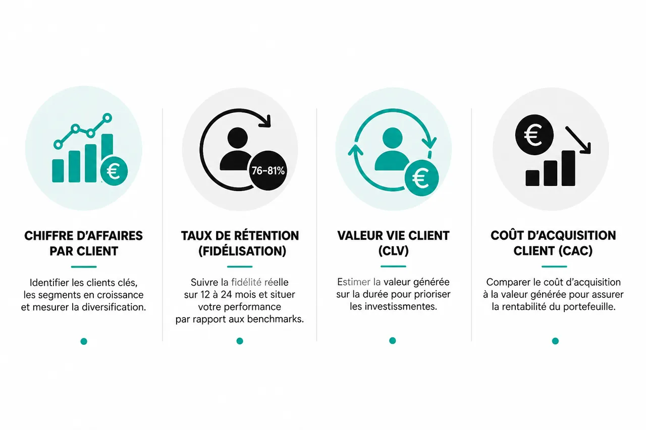 Les signaux qui révèlent où investir grâce à l’analyse de portefeuille clients en B2B , Indicateurs clés et signaux à surveiller