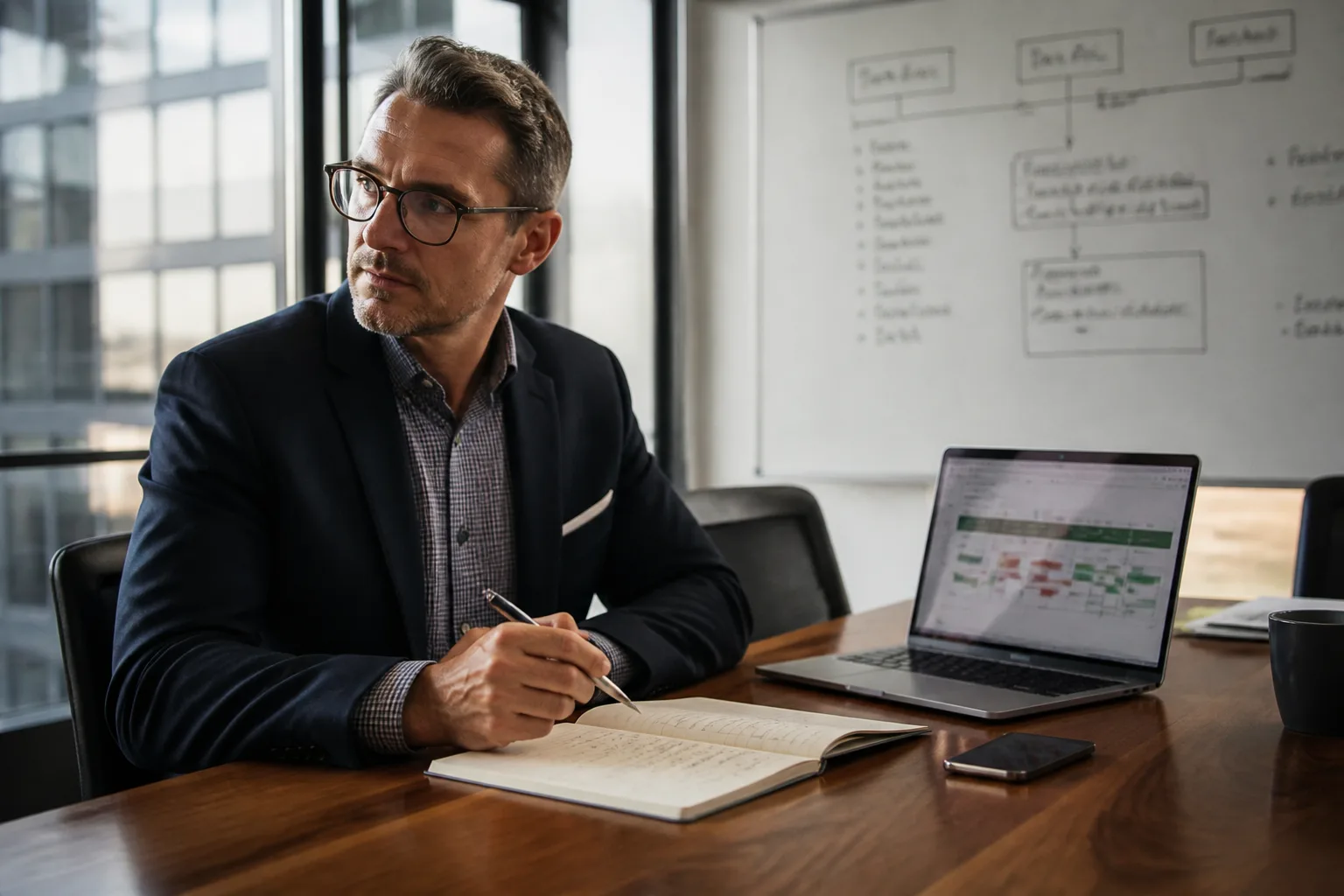 Plan de prospection structuré avec étapes clés et calendrier