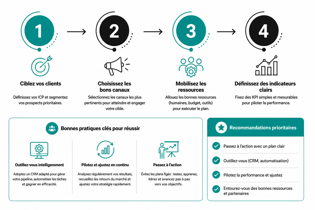 Les erreurs courantes à éviter lors du lancement d’un développement commercial B2B , Recommandations et bonnes pratiques pour réussir son développement commercial en 2026
