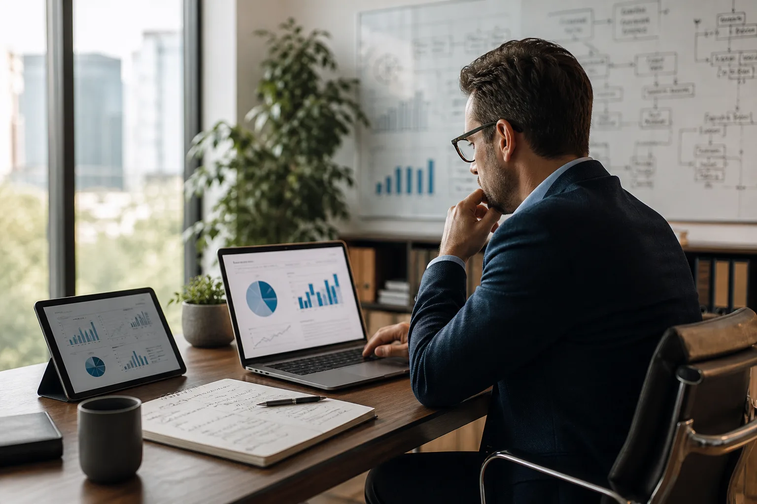 Tunnel de vente B2B avec graphiques et indicateurs de conversion