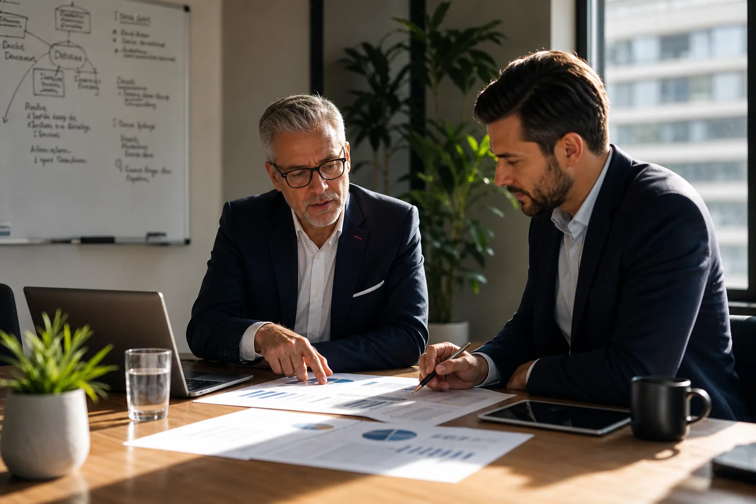 Stratégie d'entreprise alignée entre direction générale et commerciale B2B
